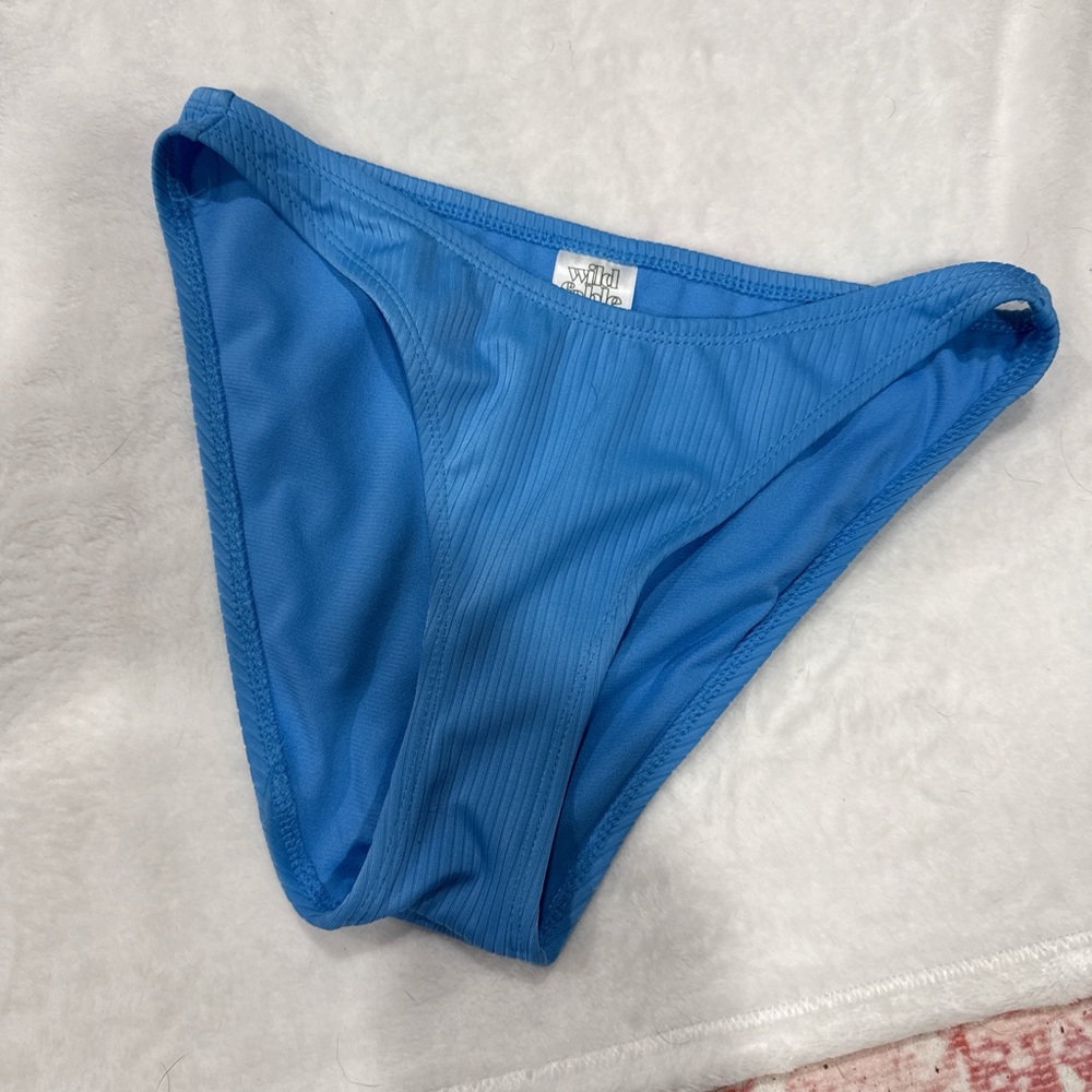 wild fable Blue Ribbed Bikini Bottom